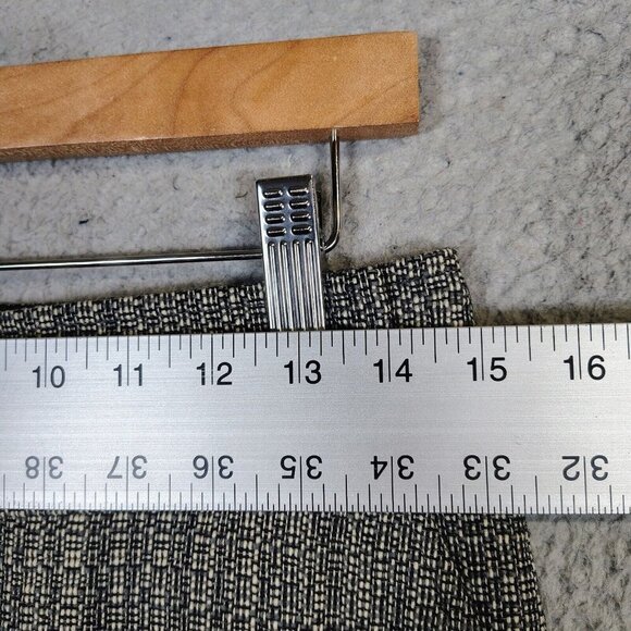 J.Crew Maxi Skirt Womens 4 Gray Wool Blend Tweed Side Slit Pencil Modest Vintage - Picture 7 of 11